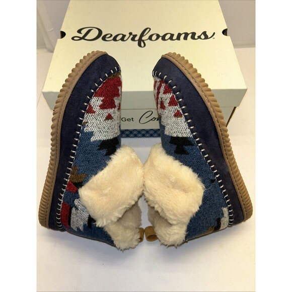 Dearfoms Moritz Bootie Aztec Pattern Slipper Size 10 Women New in Box - Picture 5 of 7